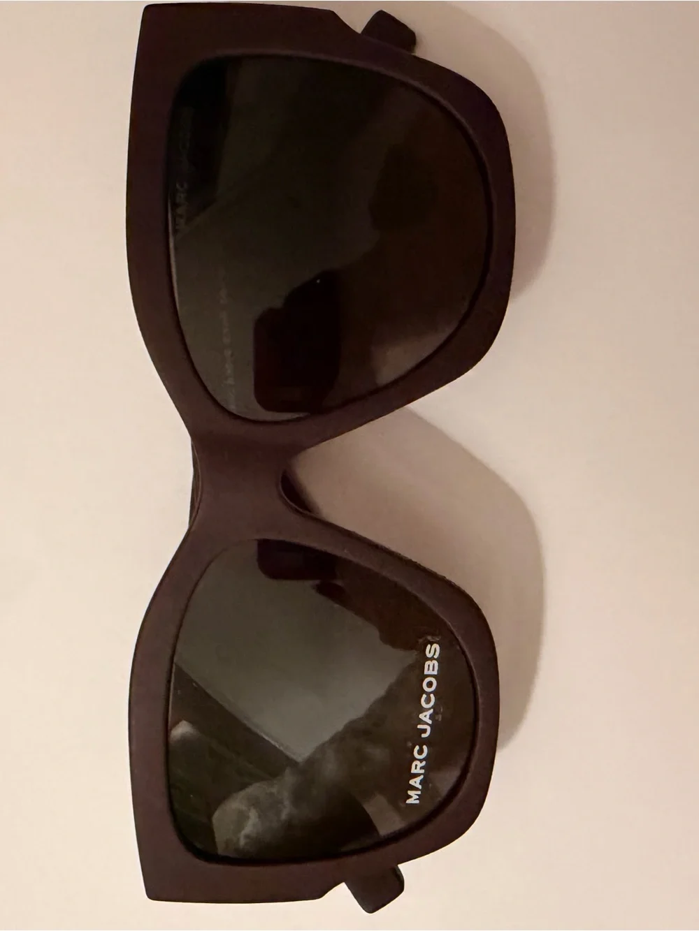 Marc Jacobs Women's Eggplant/Brown Square Cat -Eye Sunglasses - Brown Lenses
